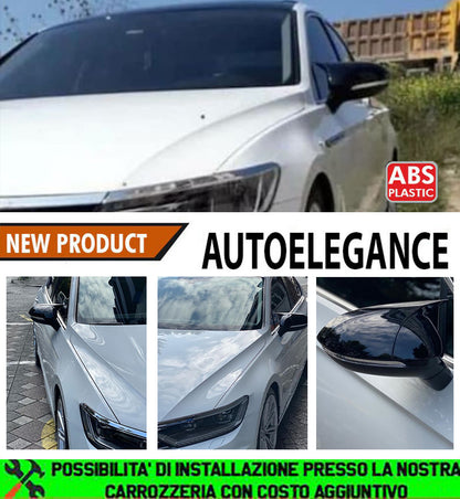 VW PASSAT B8 2014+ CALOTTE ADESIVE SPECCHI SPECCHIETTI RETROVISORI NERO LUCIDO