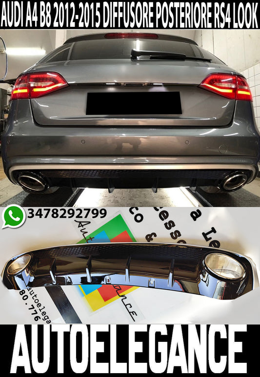 AUDI A4 B8 8K 2012-2015 LIFT DIFFUSORE IN ABS RS4 SOTTO PARAURTI - NIDO D'APE AUTOELEGANCERICAMBI