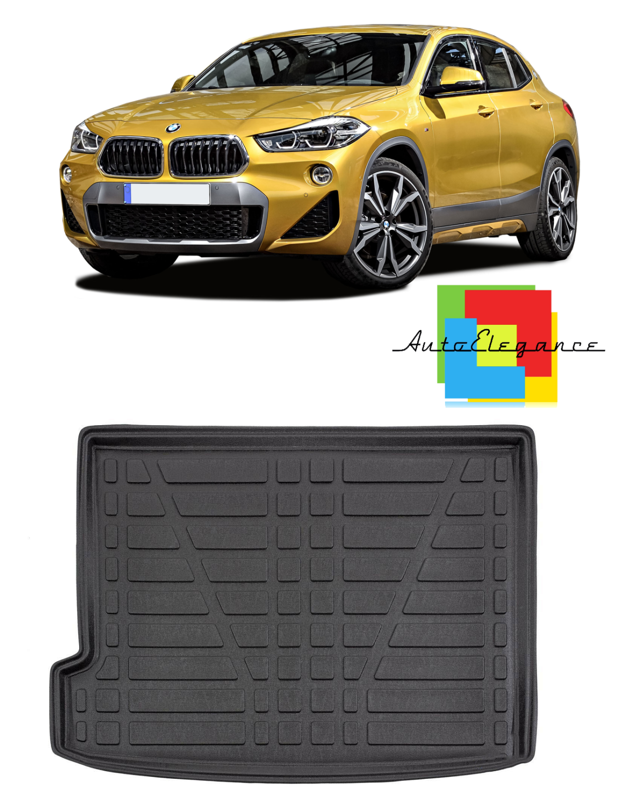 TRUNK LINER RUBBER CARPET SUPERGRIP BMW X2 F39 2018+ -AT-