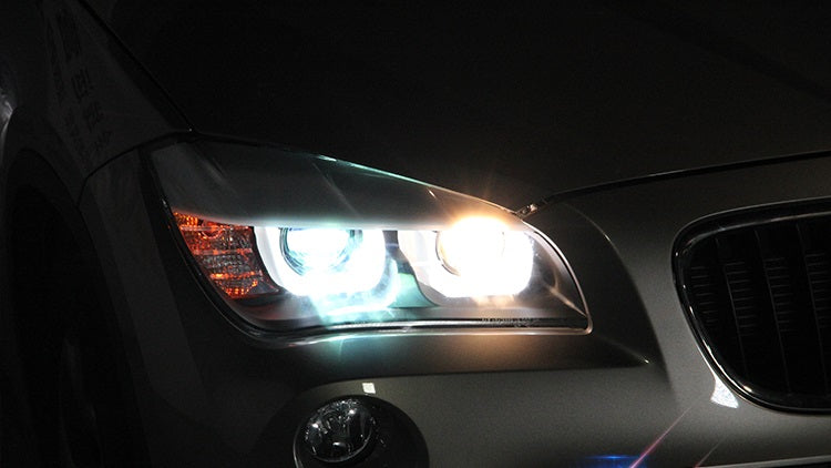 ANGEL EYES HEADLIGHTS BMW X1 E84 2009-2012 COMPLETE WITH LED KIT