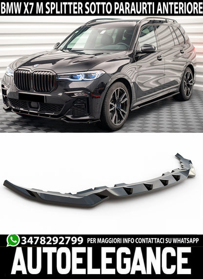 SPLITTER BMW X7 G07 M UNDER FRONT BUMPER ABS GLOSSY BLACK BLADE