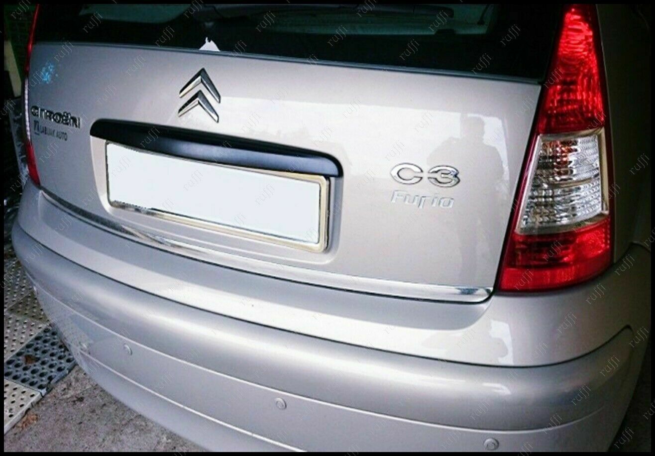 CROMATURA BAGAGLIAIO CITROEN C3 MK1 2002-2009 ACCIAIO INOX ADESIVO 0032 AUTOELEGANCERICAMBI