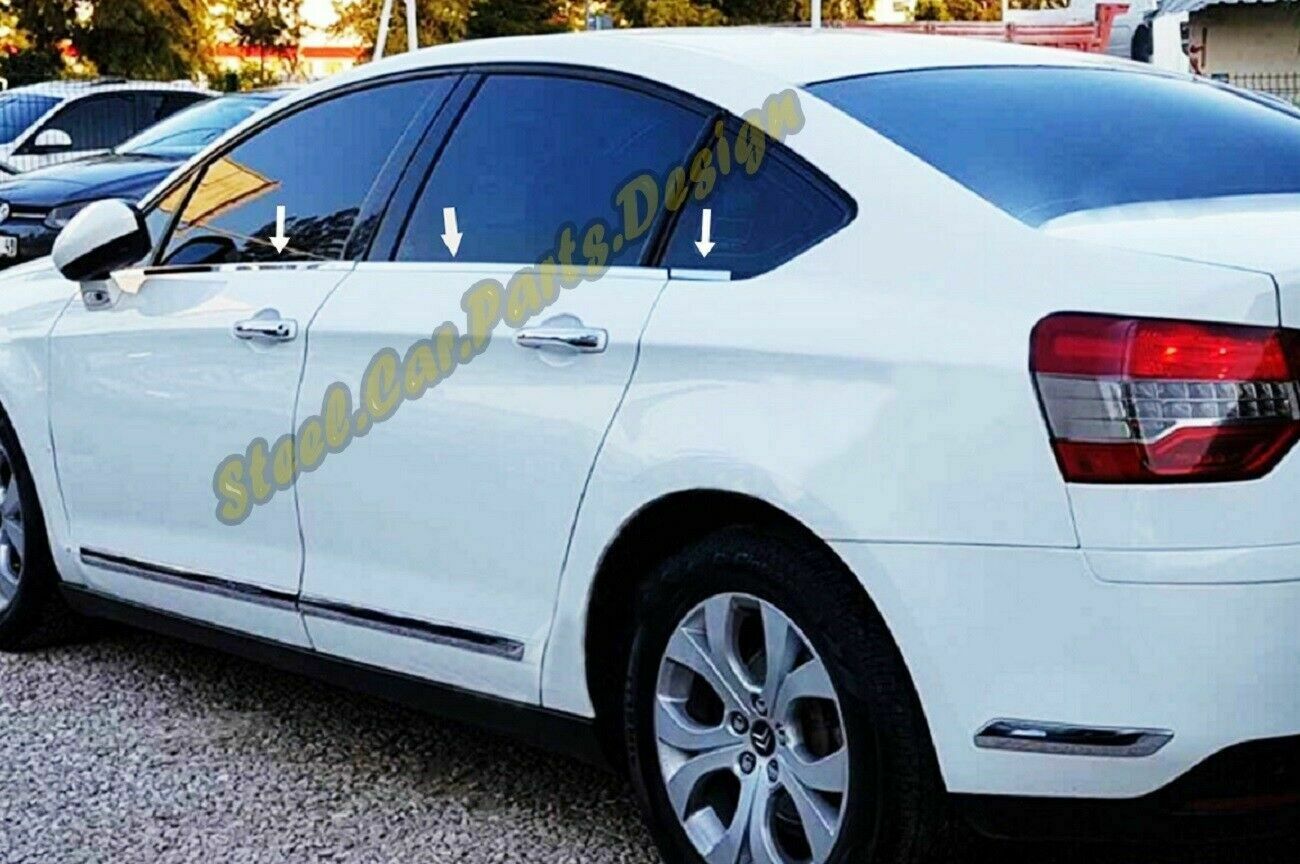 CROMATURA CORNICI FINESTRINI 6PZ CITROEN C5 MK3 2008+ INOX ADESIVO 0032 AUTOELEGANCERICAMBI
