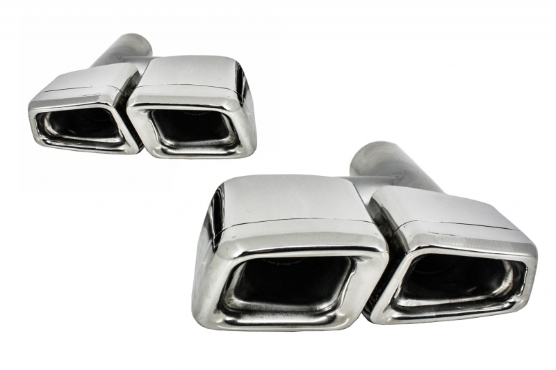 Paraurti posteriore adatto per MERCEDES W221 Classe S (2005-2010) Design con terminali di scarico