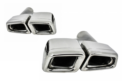 Paraurti posteriore adatto per MERCEDES W221 Classe S (2005-2010) Design con terminali di scarico
