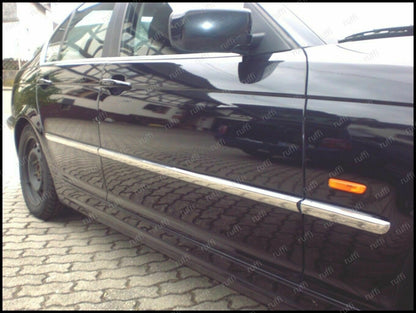 CROMATURA FASCE LATERALI PORTIERE BMW 3 E46 1998-2007 ACCIAIO INOX ADESIVO 0032 AUTOELEGANCERICAMBI