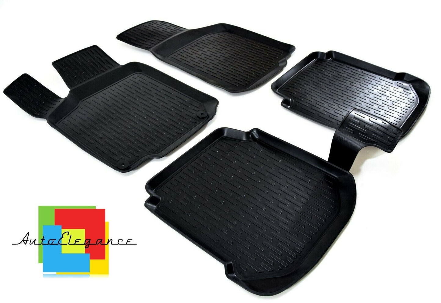 SET OF CAR INTERIOR RUBBER MATS MADE TO MEASURE SKODA OCTAVIA I 1996-2005 0032