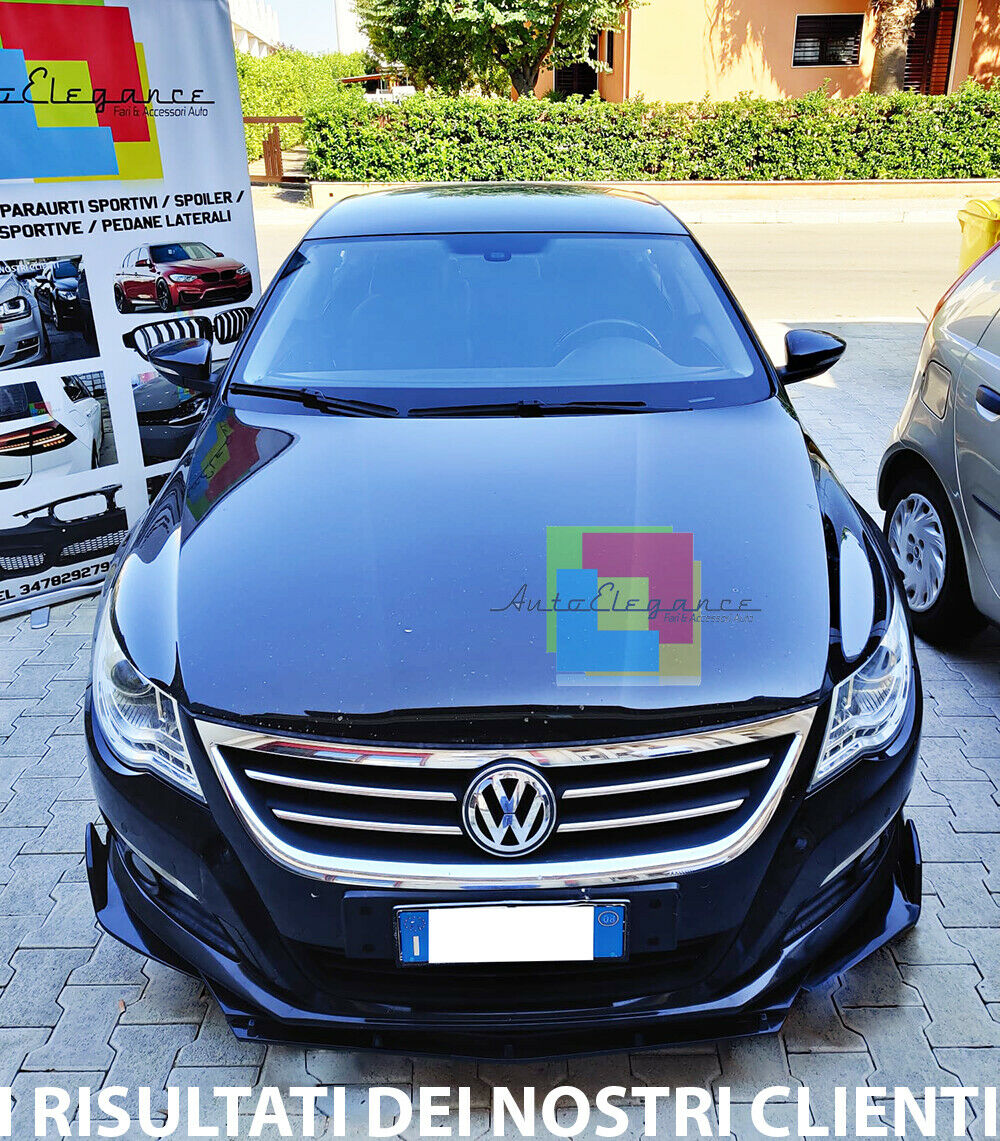 0231 VW PASSAT CC SPLITTER PARAURTI ANTERIORE NERO LUCIDO LOOK RS AUTOELEGANCERICAMBI