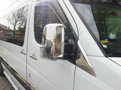 CROMATURA SPECCHIETTI LATERALI MERCEDES SPRINTER W906 06-18 INOX ADESIVO 0032 AUTOELEGANCERICAMBI