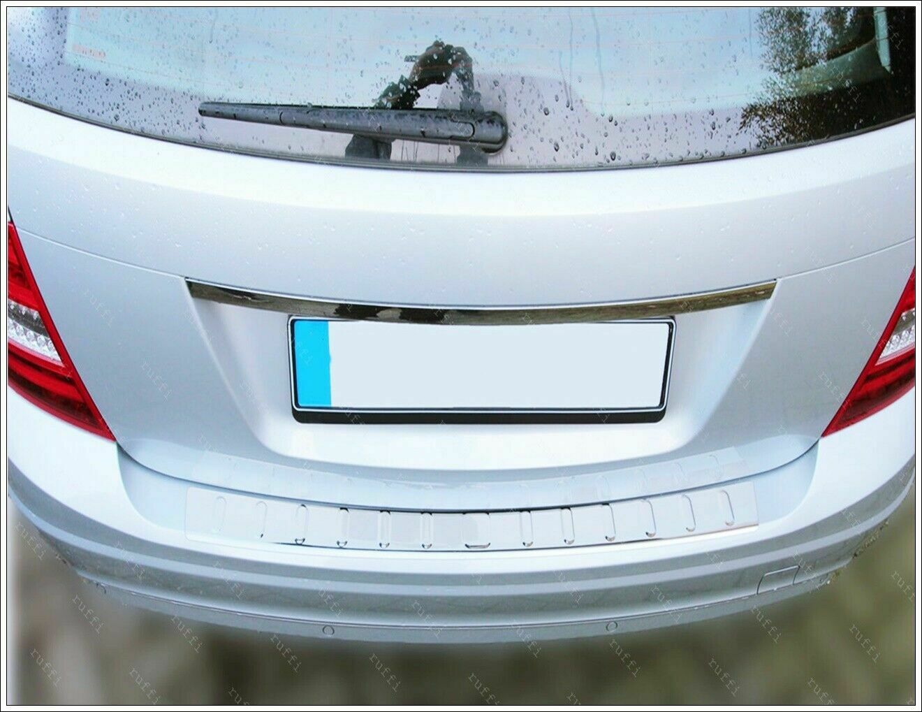 CROMATURA PROTEZIONE PARAURTI POST. MERCEDES C S204 W204 2007+ INOX ADESIVO 0032 AUTOELEGANCERICAMBI