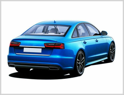 CROMATURA BAGAGLIAIO AUDI A6 C8 2018+ ACCIAIO INOX ADESIVO 0032 AUTOELEGANCERICAMBI