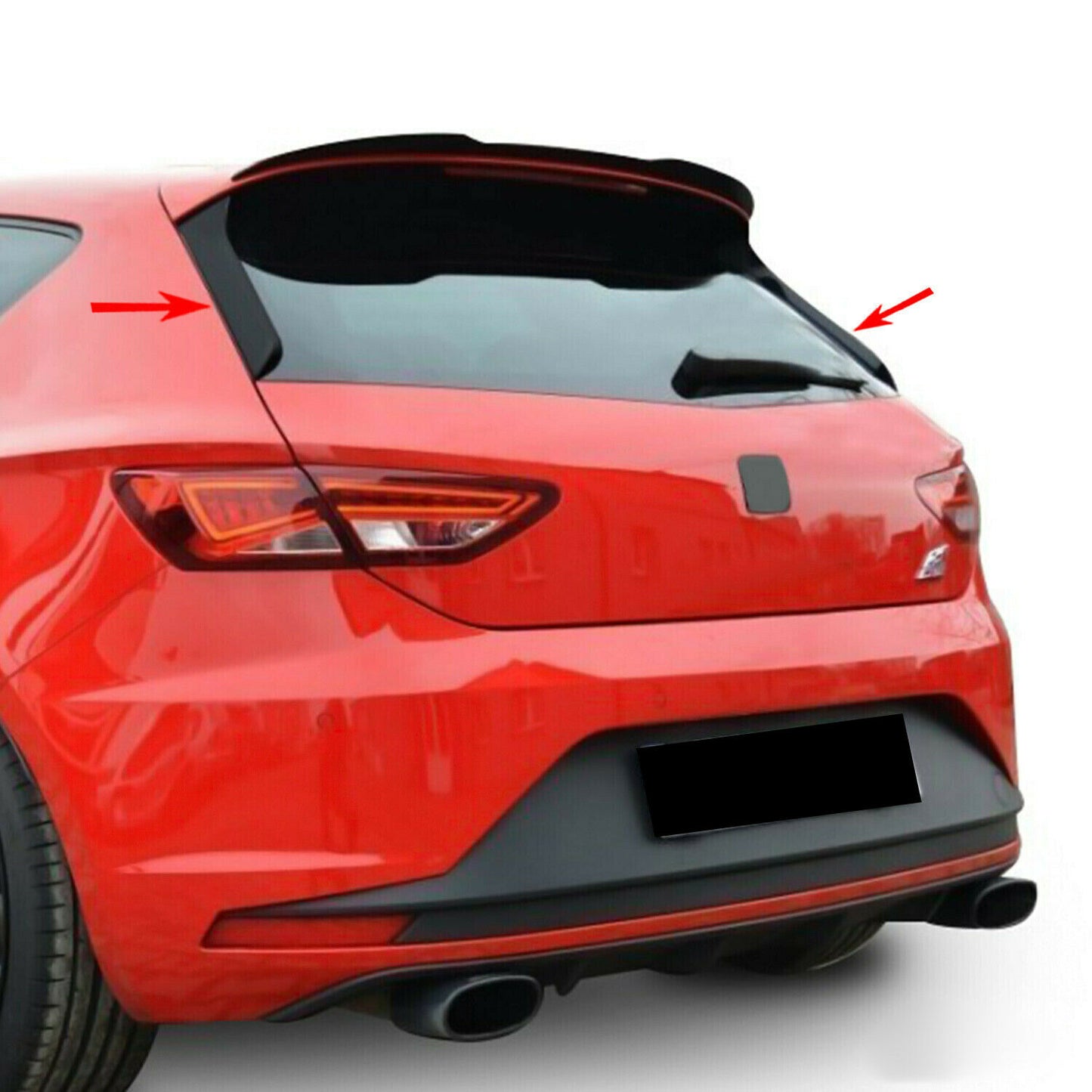 SEAT LEON 5F 2012-2017 5 PORTE DEFLETTORI LUNOTTO POSTERIORE ABS NERO