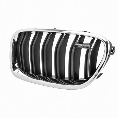 BMW SERIE 5 F10 F11 2010+ GRIGLIE ANTERIORI BORDO CROMATO DOPPIA STRISCIA AUTOELEGANCERICAMBI