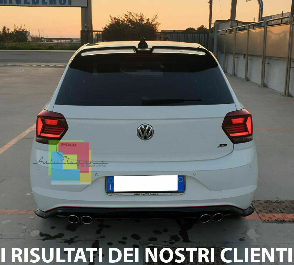 ALETTONE SPOILER POSTERIORE SUL TETTO PER VW POLO V AW1 2017+ ABS 0032 AUTOELEGANCERICAMBI