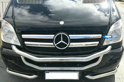 CROMATURA GRIGLIA FRONTALE 4PZ MERCEDES VITO W639 2010-2014 INOX ADESIVO 0032 AUTOELEGANCERICAMBI