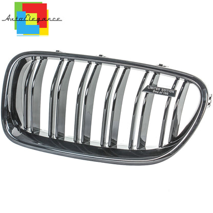 FRONT MUSTACHE GRILLE 5 SERIES F10 F11 F18 M LOOK GLOSS BLACK DOUBLE KIDNEY NEWS