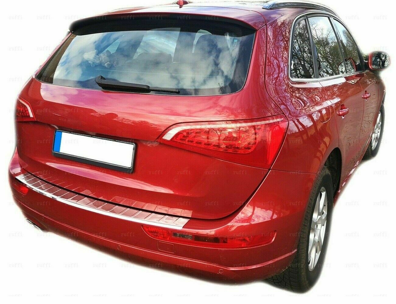 CROMATURA PROTEZIONE PARAURTI POSTERIORE AUDI Q5 8R 2008-2016 INOX ADESIVO 0032 AUTOELEGANCERICAMBI