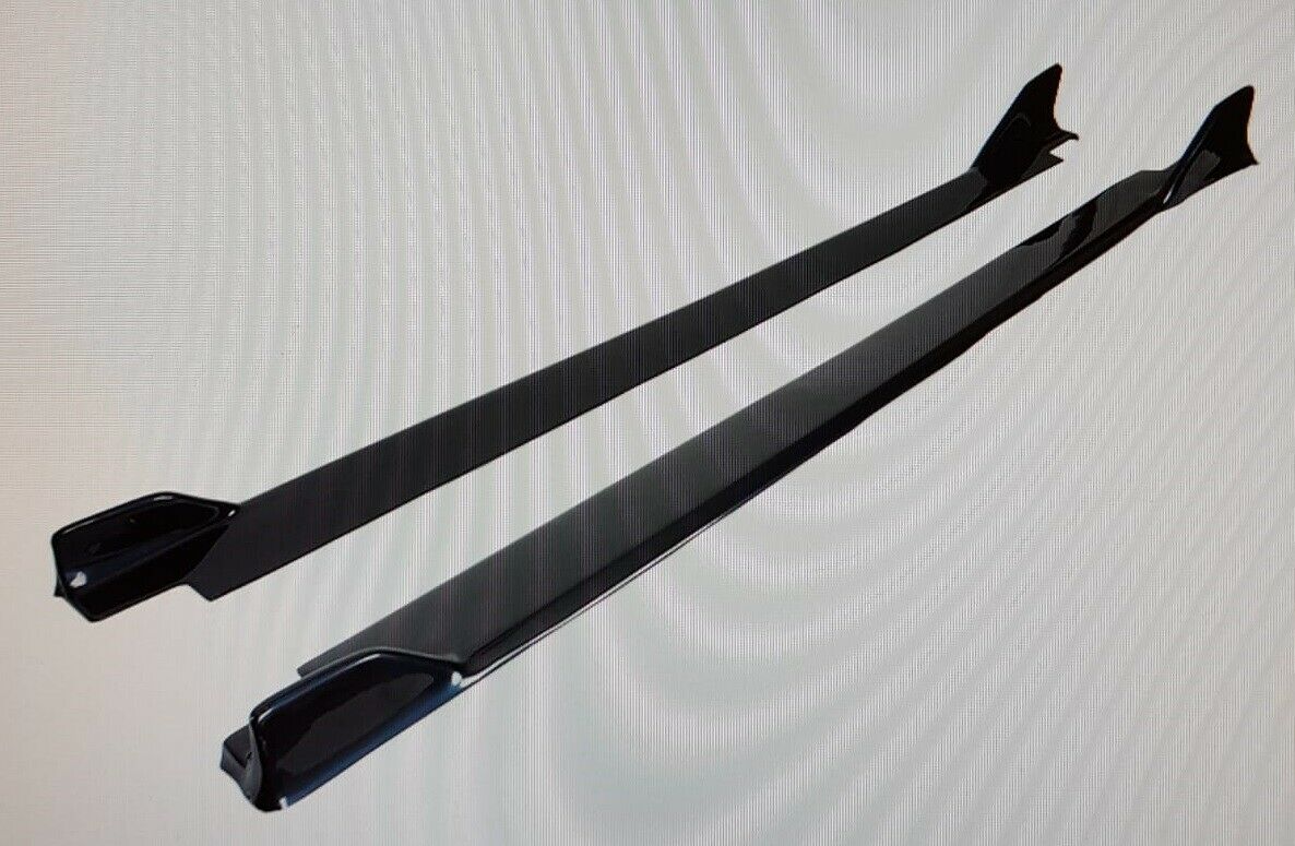 SEAT IBIZA V 2017+ SPOILER FR SIDE SPOILERS UNDER SKIRT ABS BLACK SPLITTER MUSTACHE