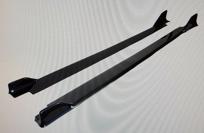 SEAT IBIZA V 2017+ SPOILER FR SIDE SPOILERS UNDER SKIRT ABS BLACK SPLITTER MUSTACHE