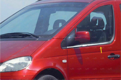 CROMATURA CORNICI FINESTRINI 2PZ MERCEDES VANEO W414 2002+ INOX ADESIVO 0032 AUTOELEGANCERICAMBI