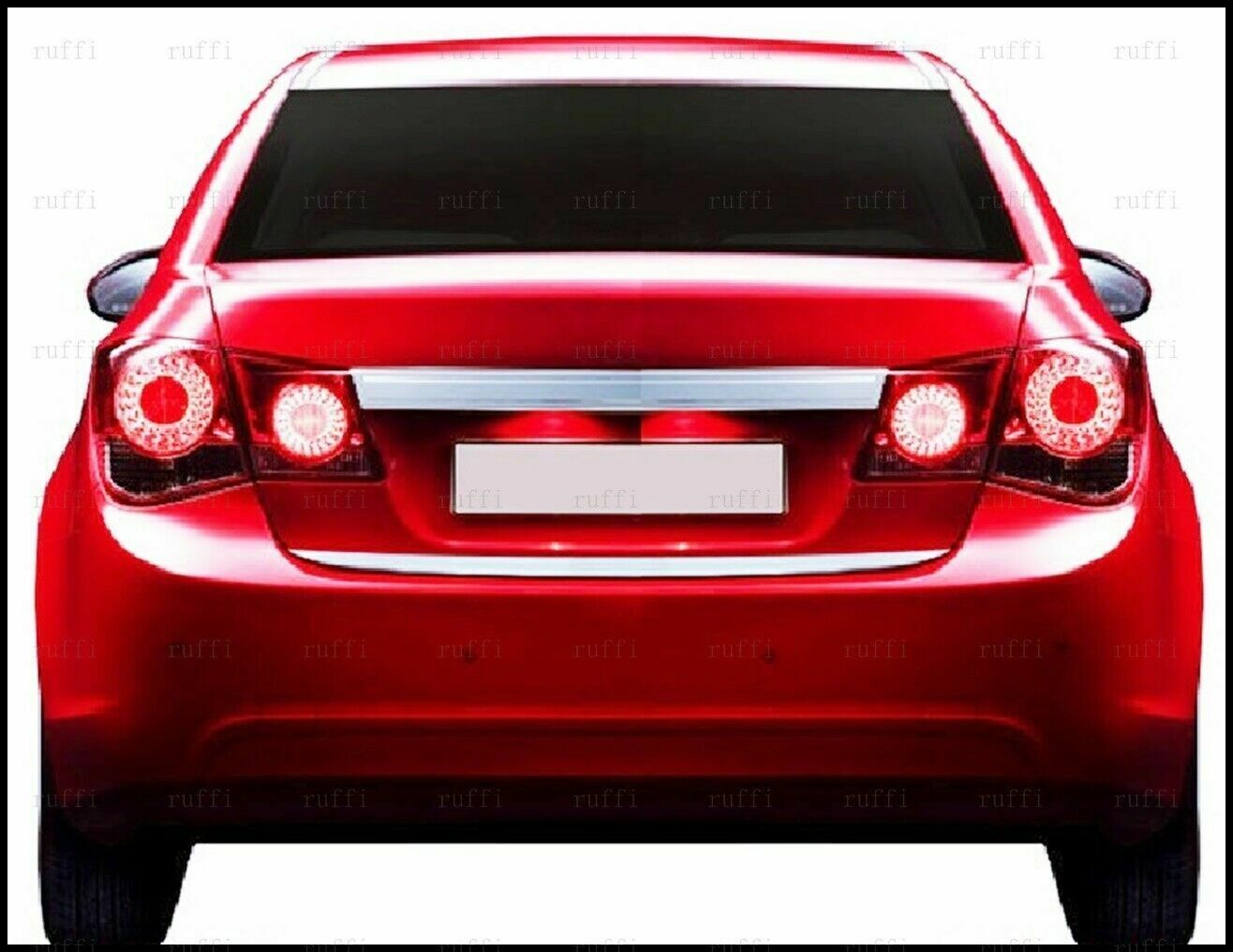 CROMATURA BAGAGLIAIO CHEVROLET CRUZE SALOON 2009+ ACCIAIO INOX ADESIVO 0032 AUTOELEGANCERICAMBI