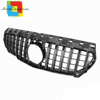 FRONT GRILLE CLA C117 A117 W117 GT LOOK GLOSSY BLACK TOTAL BLACK NEWS