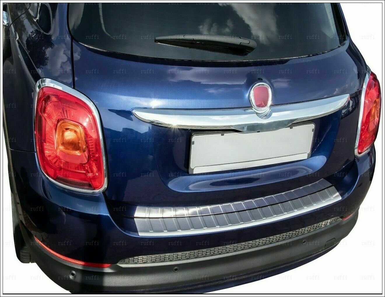 CROMATURA PROTEZIONE PARAURTI POSTERIORE FIAT 500X 2014+ INOX ADESIVO 0032 AUTOELEGANCERICAMBI