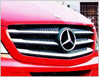 CROMATURA GRIGLIA FRONTALE 5PZ MERCEDES SPRINTER W906 13-18 INOX ADESIVO 0032 AUTOELEGANCERICAMBI