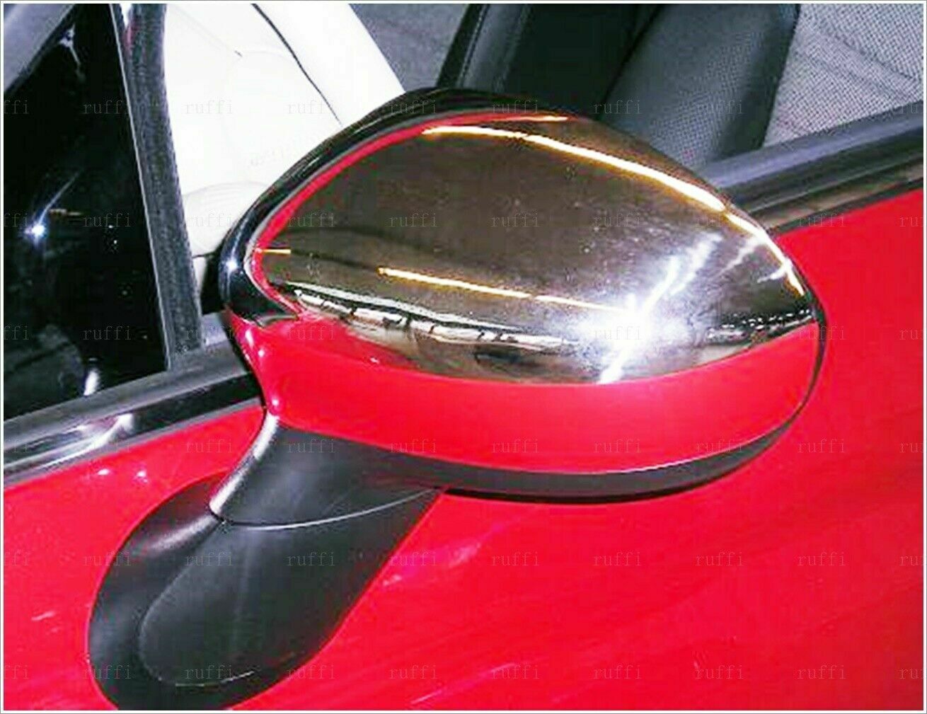 CROMATURA SPECCHIETTI LATERALI FIAT 500 500C 500/595/695 INOX ADESIVO 0032 AUTOELEGANCERICAMBI