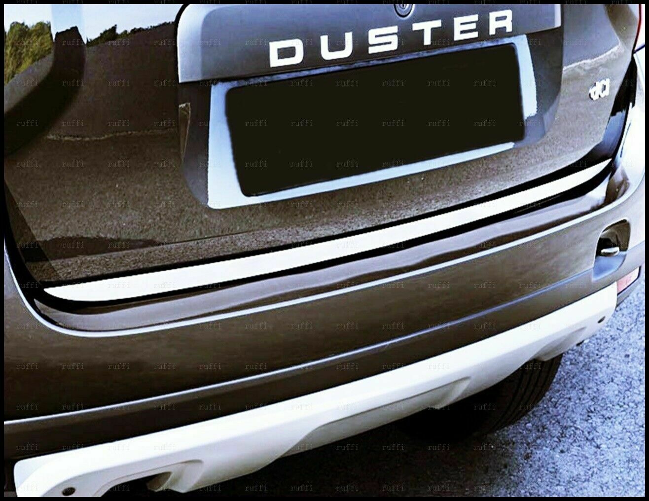 CROMATURA SOTTO BAGAGLIAIO DACIA DUSTER 2010-2017 ACCIAIO INOX ADESIVO 0032 AUTOELEGANCERICAMBI