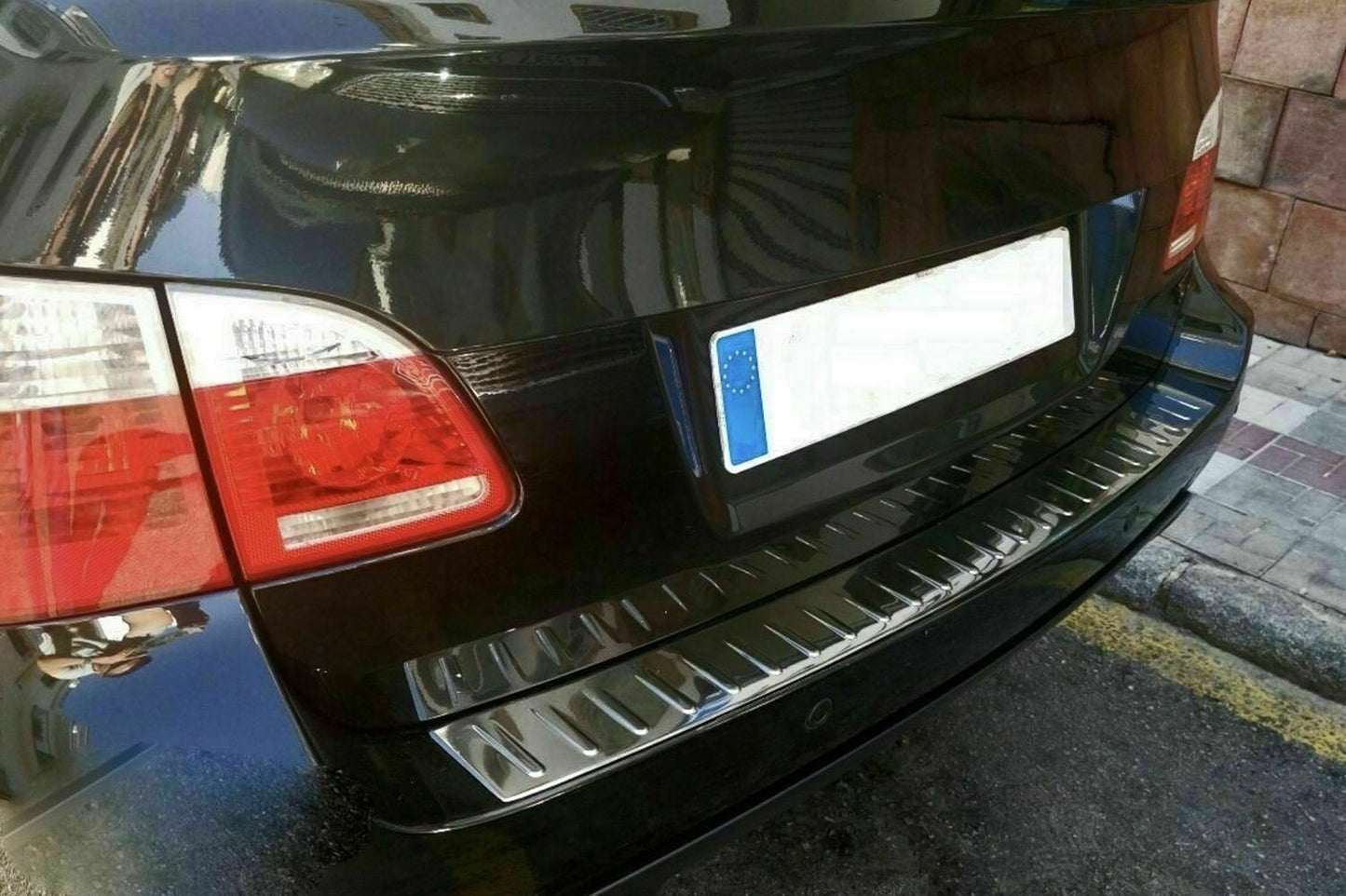 CROMATURA PROTEZIONE PARAURTI POSTERIORE BMW 5 E61 2003-2010 INOX ADESIVO 0032 AUTOELEGANCERICAMBI