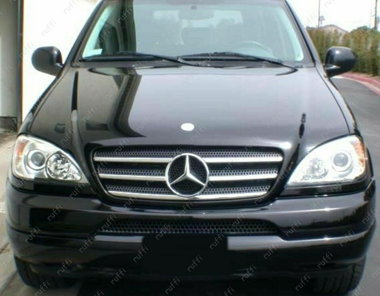 CROMATURA GRIGLIA FRONTALE 5PZ MERCEDES ML W163 1998-2005 INOX ADESIVO 0032 AUTOELEGANCERICAMBI