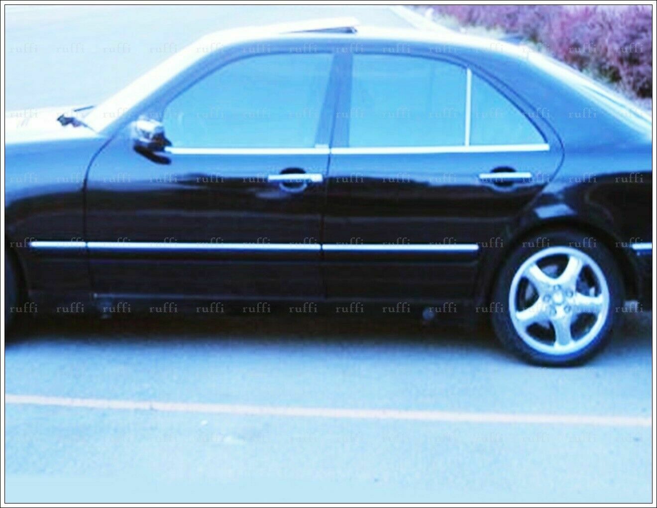 CROMATURA CORNICI FINESTRINI 4PZ MERCEDES E W210 1995-2002 INOX ADESIVO 0032 AUTOELEGANCERICAMBI