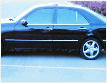 CROMATURA CORNICI FINESTRINI 4PZ MERCEDES E W210 1995-2002 INOX ADESIVO 0032 AUTOELEGANCERICAMBI