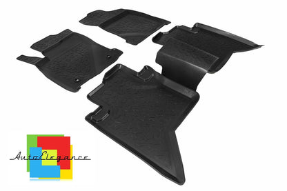 SET OF CUSTOM RUBBER CAR INTERIOR MATS TOYOTA HILUX 2015+ 0032