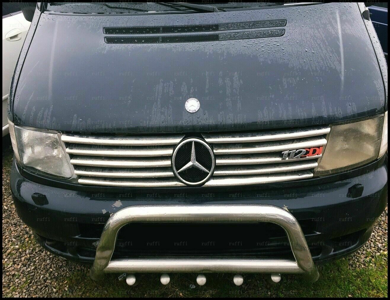 CROMATURA GRIGLIA FRONTALE 10PZ MERCEDES VITO W638 1996-2003 INOX ADESIVO 0032 AUTOELEGANCERICAMBI