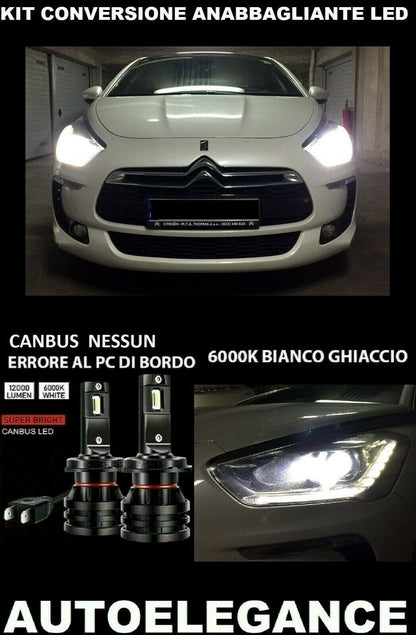 CITROEN DS5 KIT ANABBAGLIANTI LED 16.000LM CAMBUS 0032 AUTOELEGANCERICAMBI