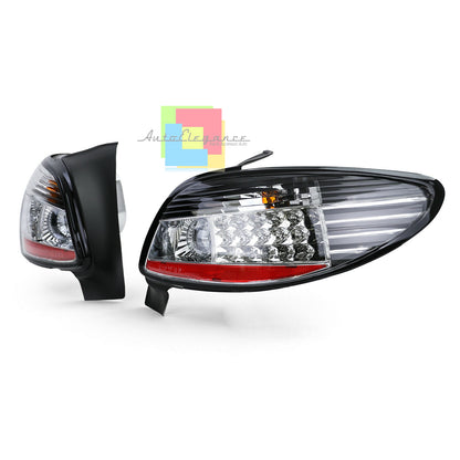 PEUGEOT 206 3 &amp; 5 DOORS 1998+ SMOKED LED REAR LIGHTS TUNING LOOK