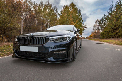SPLITTER FOR BMW 5 SERIES G30 G31 UNDER FRONT BUMPER SPOILER GLOSSY BLACK