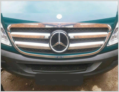 CROMATURA GRIGLIA FRONTALE 6PZ MERCEDES SPRINTER W906 06-13 INOX ADESIVO 0032 AUTOELEGANCERICAMBI