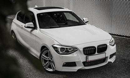 FRONT MUSTACHE GRILLE 1 SERIES F20 F21 2010-2015 M LOOK GLOSSY BLACK DOUBLE KIDNEY NEWS