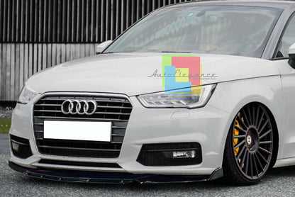 0142 AUDI A1 SPORTBACK 3 PORTE SPLITTER PARAURTI ANTERIORE NERO LUCIDO LOOK RS AUTOELEGANCERICAMBI