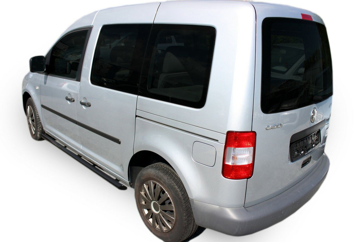 VW CADDY 2003-2015 TUBULAR SIDE STEPS UNDER DOOR - BLACK