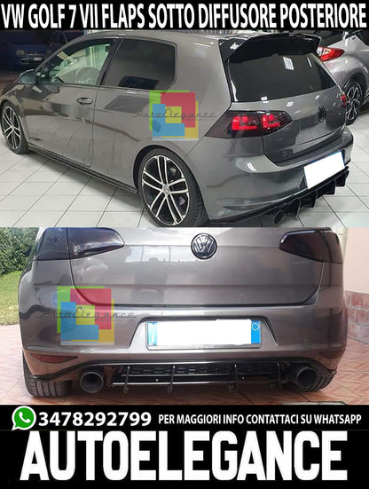 UNDER BUMPER VW GOLF 7 VII GTI FLAPS REAR SPOILER ABS SPORT LOOK