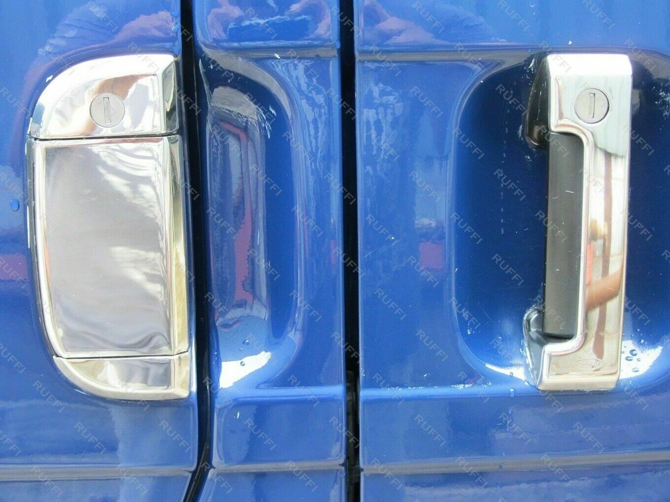 CROMATURA MANIGLIE PORTE VW T4 TRANSPORTER 1995-2003 ACCIAIO INOX ADESIVO 0032 AUTOELEGANCERICAMBI
