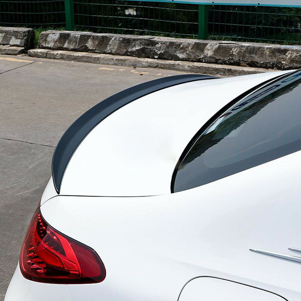 MERCEDES C W206 SEDAN REAR SPOILER ON THE HOOD AMG LOOK IN GLOSSY BLACK ABS