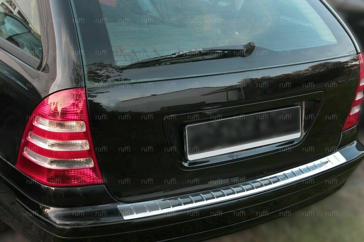 CROMATURA PROTEZIONE PARAURTI POST. MERCEDES W203 S203 2000-07 INOX ADESIVO 0032 AUTOELEGANCERICAMBI