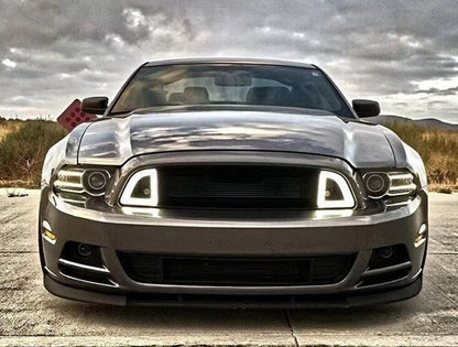 FORD MUSTANG 2005-2014 GRIGLIA ANTERIORE NERA CON LED 6000K BIANCO