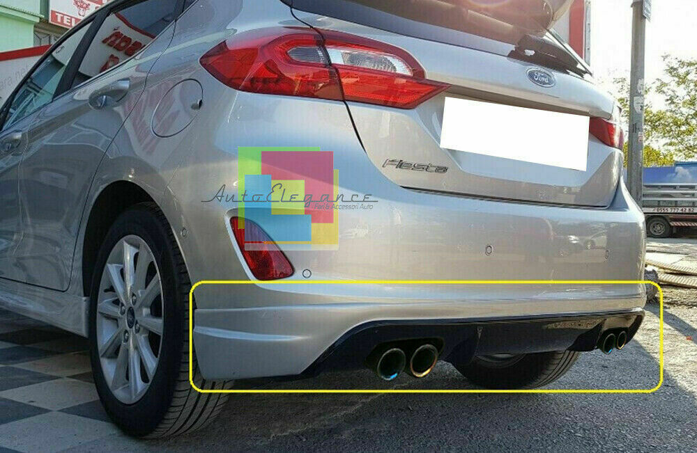 FORD FIESTA MK8 VIII 2017+ UNDER BUMPER ST DESIGN ABS DIFFUSER QUATTRO 0032
