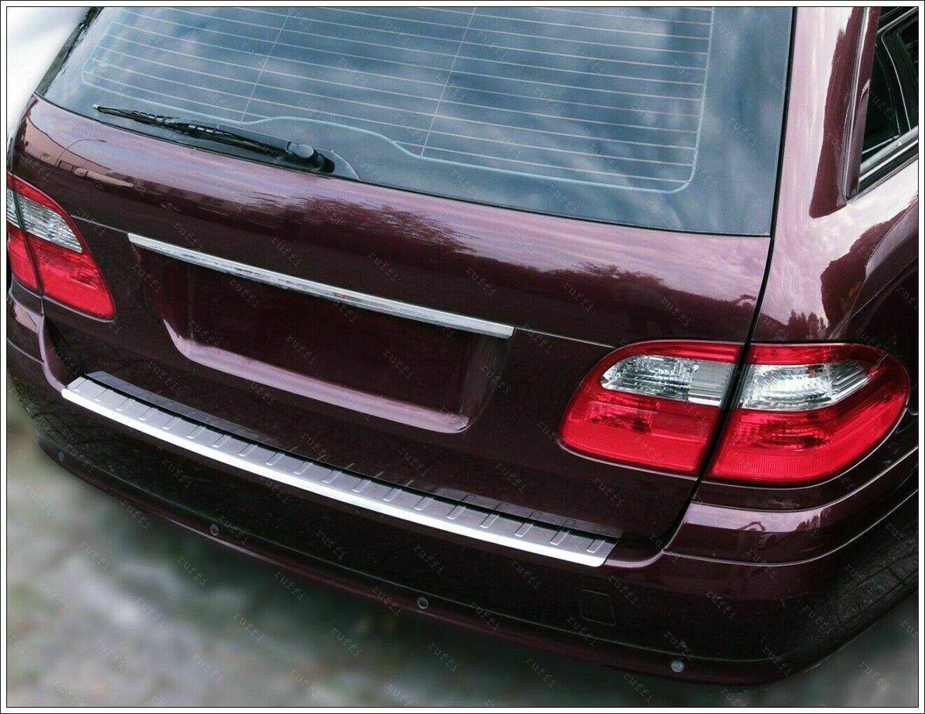 CROMATURA PROTEZIONE PARAURTI POST. MERCEDES E S211 W211 02-09 INOX ADESIVO 0032 AUTOELEGANCERICAMBI
